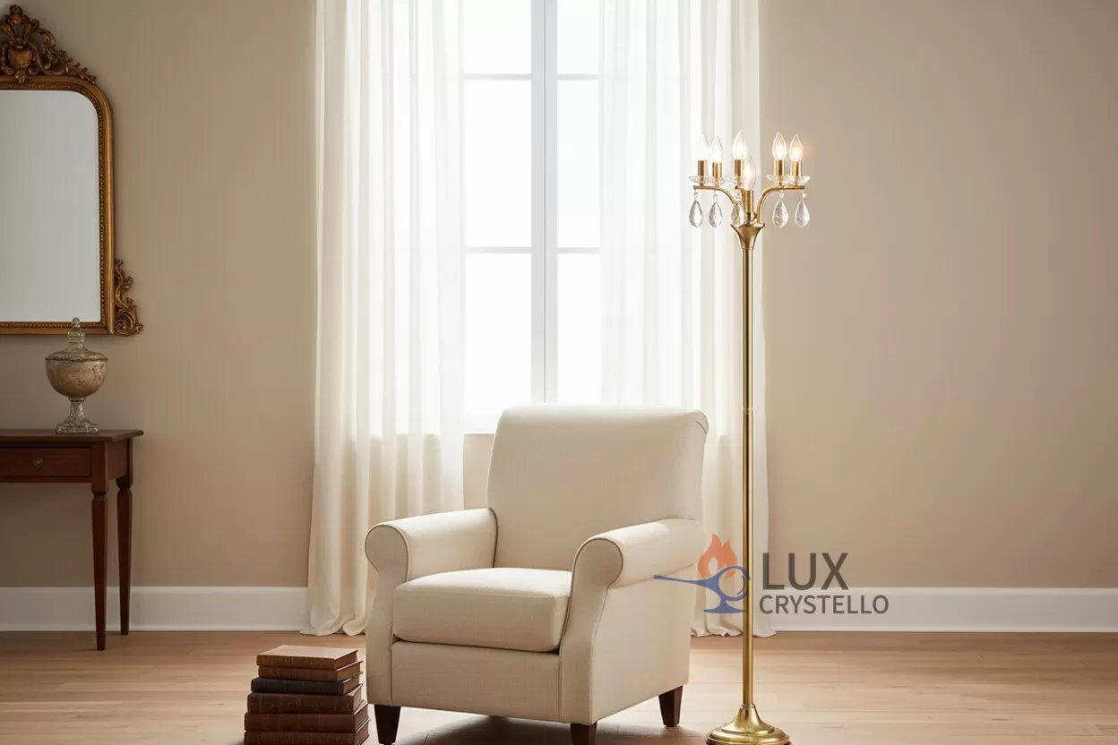french country brass crystal floor lamp.jpg
